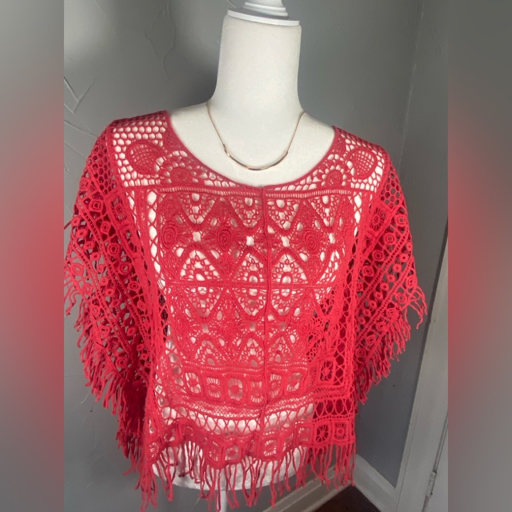 Beautiful Ultra pink Crochet coral 
top